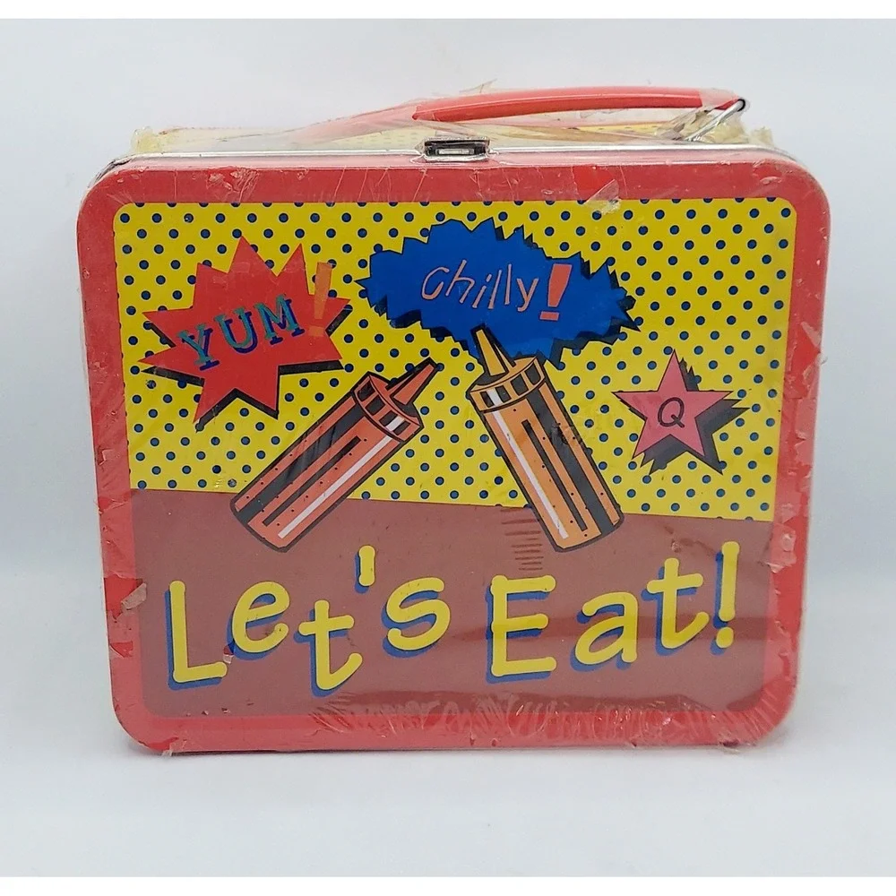 1990s G-Whiz Brainiaks Let's Eat Diner Metal Lunchbox